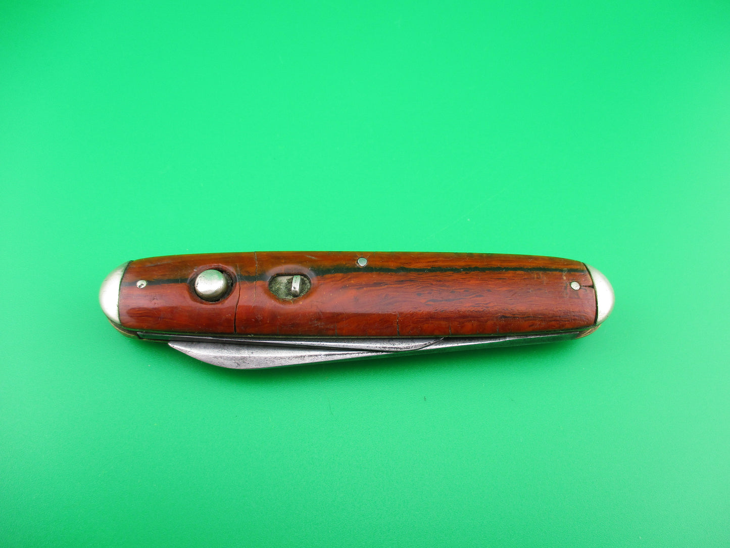 SCHRADE CUT CO Large double Cocobolo Tip bolster switchblade knife