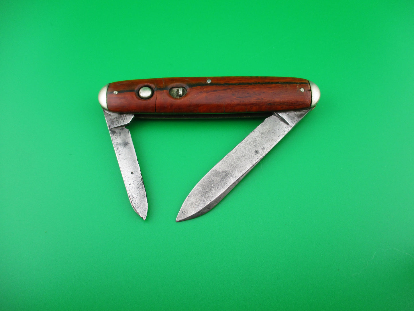 SCHRADE CUT CO Large double Cocobolo Tip bolster switchblade knife