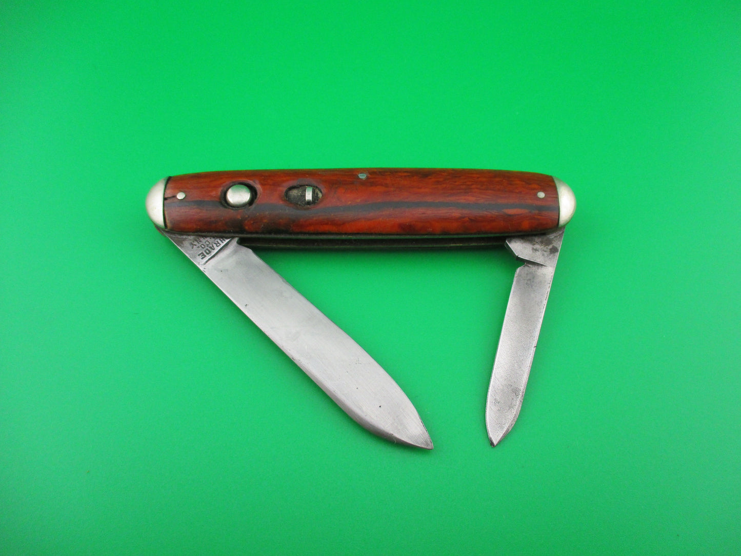 SCHRADE CUT CO Large double Cocobolo Tip bolster switchblade knife
