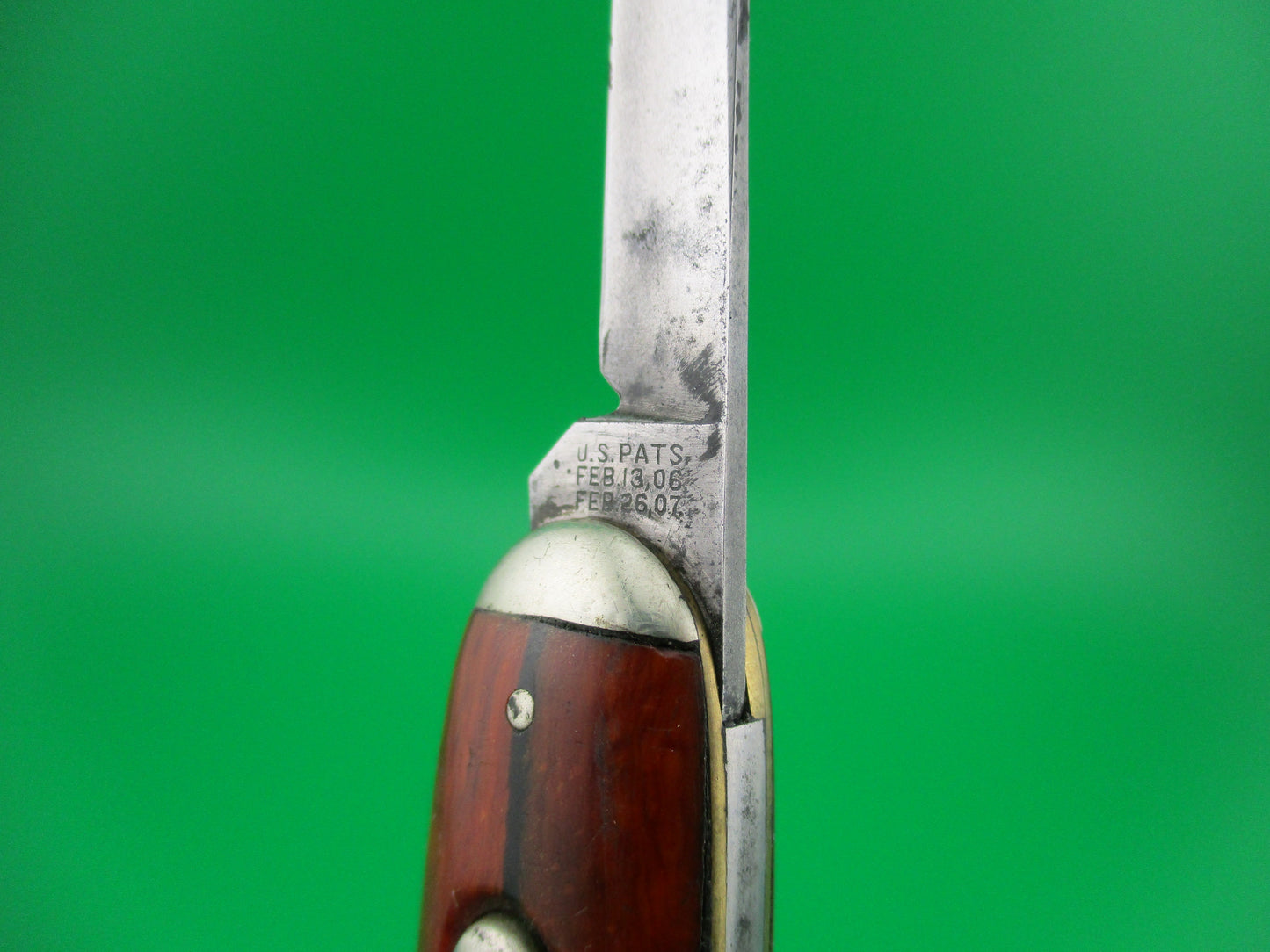 SCHRADE CUT CO Large double Cocobolo Tip bolster switchblade knife