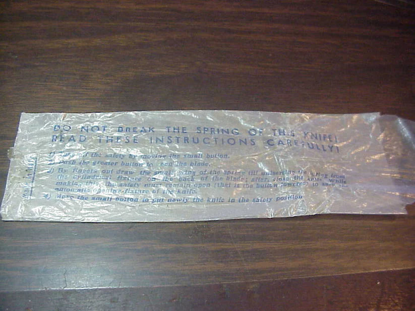 z Ring Cutlery BSvoboda Italy 16cm 1950s Picklock switchblade NOS w/ instructions