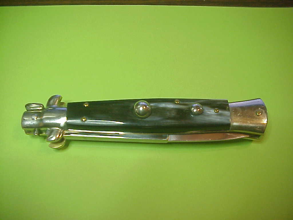 RENZO PASCOTTO 25cm Italian Maniago Picklock horn automatic knife