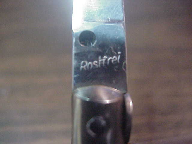 z Rostfrei (slant) 12cm Italian Transitional Small button stiletto automatic knife