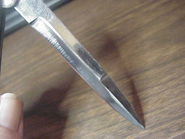 STAINLESS STEEL 23cm Japanese Picklock 1960s Vintage Black automatic knife