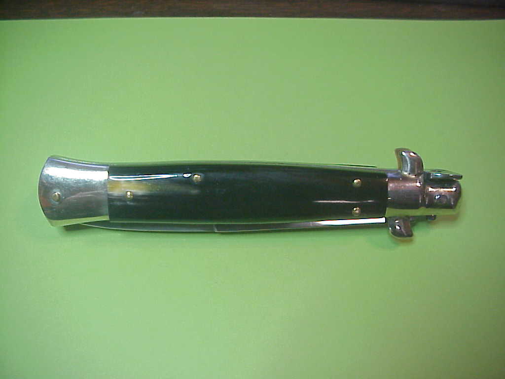 RENZO PASCOTTO 25cm Italian Maniago Picklock horn automatic knife