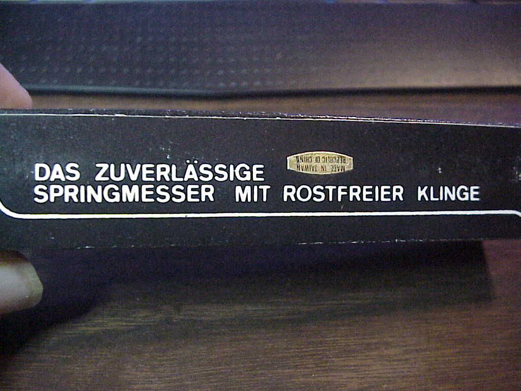 Vintage Top Automatic OTF switchblade steel comb SPRINGMESSER