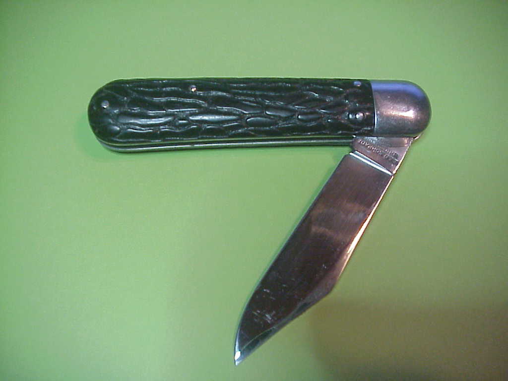 PRESTO Scout Black Wormgroove model 1000 Vintage 1940s automatic knife