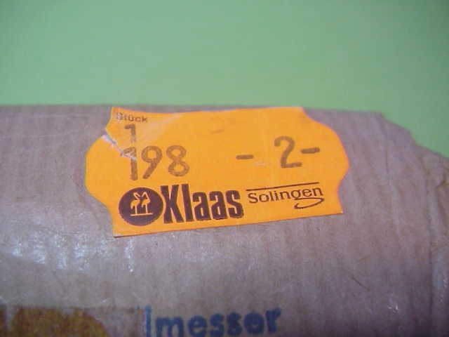 ROB KLAAS ROSTFREI GERMANY 21cm German Vintage Gravity Knife NOS w wrapper