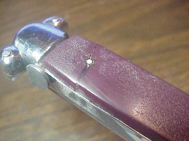 ROSTFREI 21cm Rare Italian Gravity knife vintage burgundy OTF
