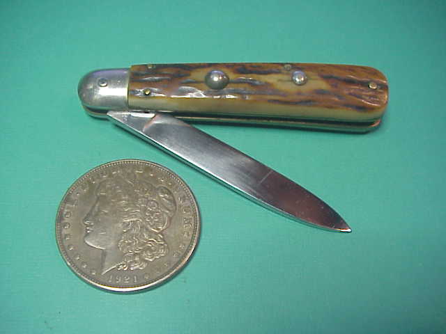 Rostfrei 16cm Italian Stag Cigar Slip joint 1970s vintage switchblade jack knife