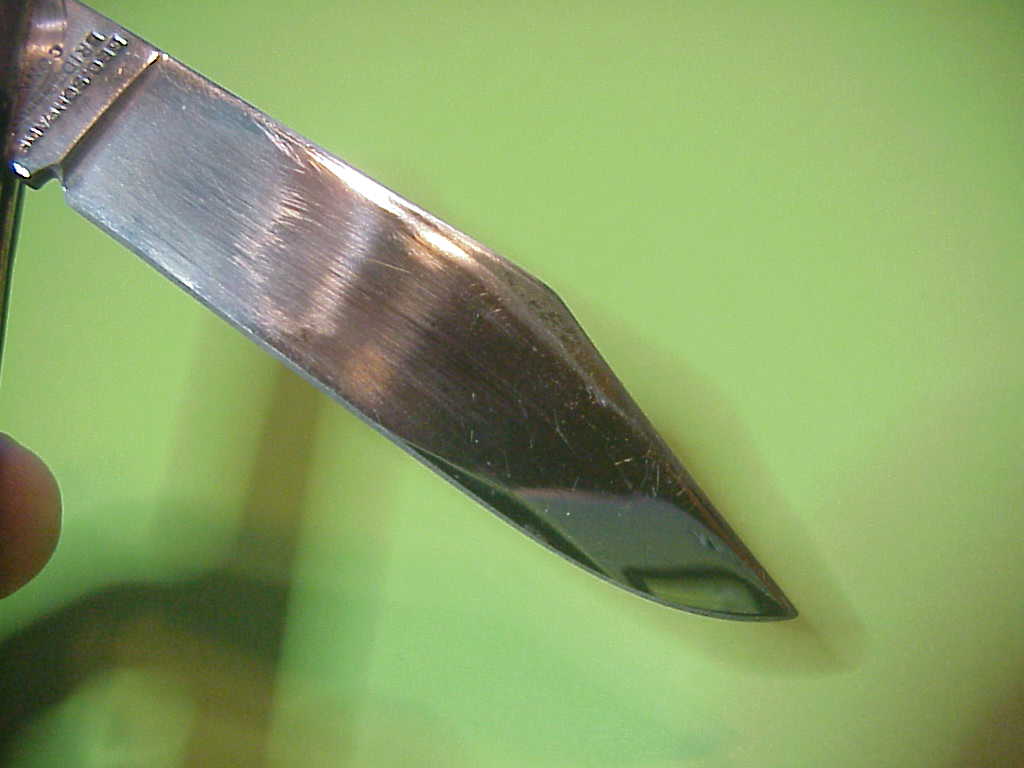 PRESTO Scout Black Wormgroove model 1000 Vintage 1940s automatic knife