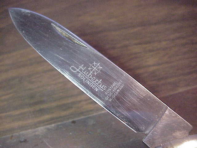 HUBERTUS SOLINGEN 11cm German Lever knife Stag West Germany automatic knife