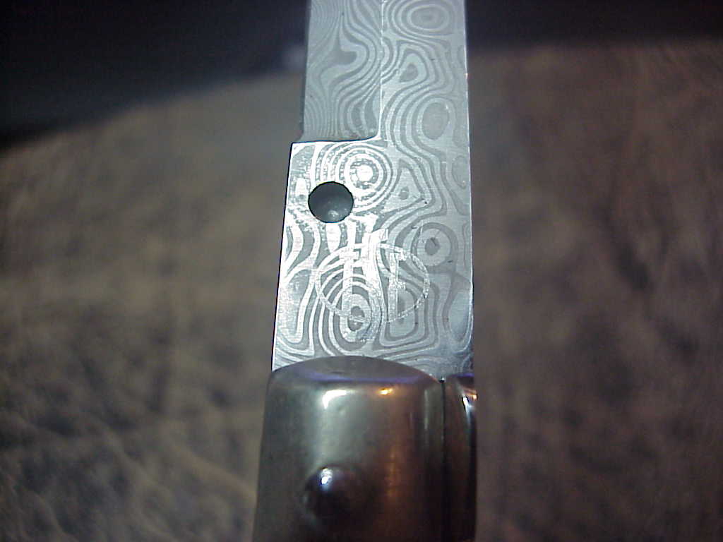 z TSF Frank Beltrame 28cm Italian Picklock Damascus commemorative switchblade knife