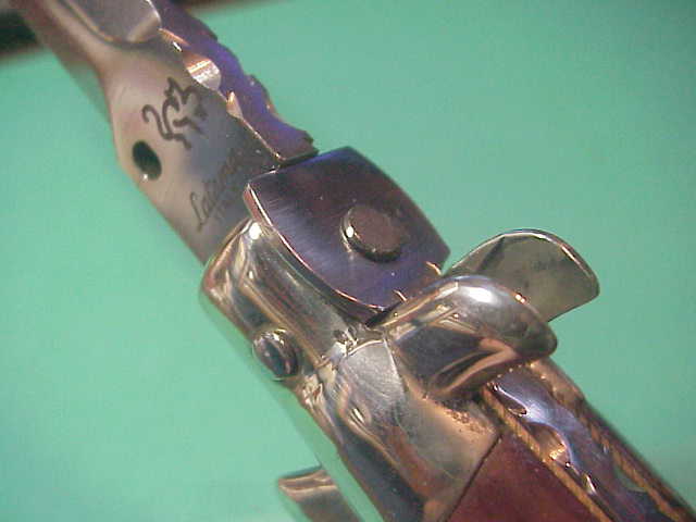 Walt's Latama 28cm Italian Classic customized by Tank Fisher Red & Purple automatic knife