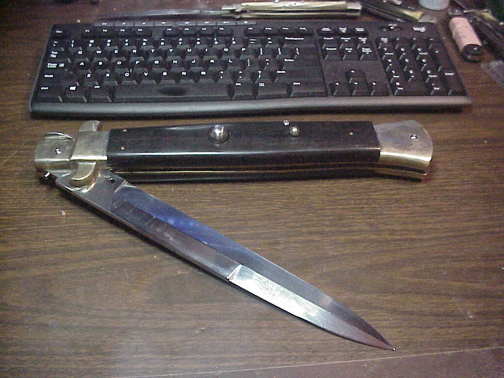 HUGE RENZO PASCOTTO 63cm Italian Display Picklock Bayonet blade automatic knife