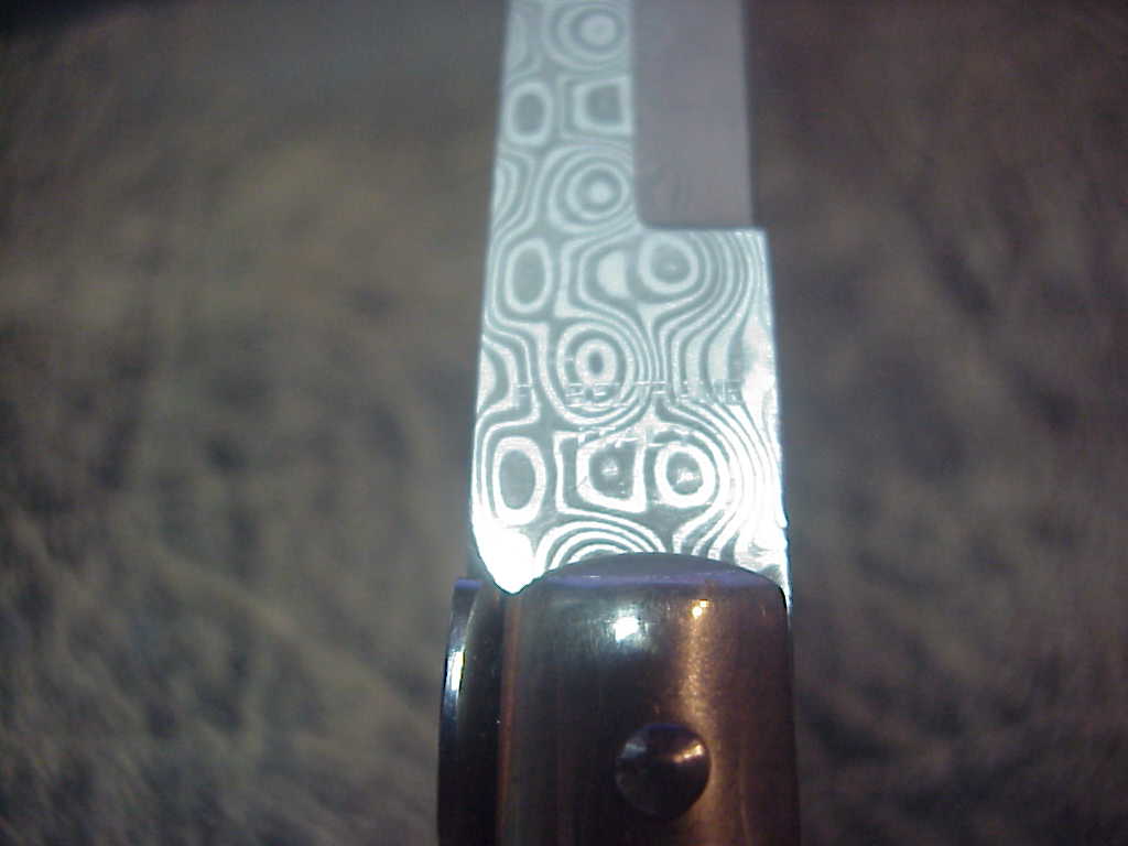 z TSF Frank Beltrame 28cm Italian Picklock Damascus commemorative switchblade knife