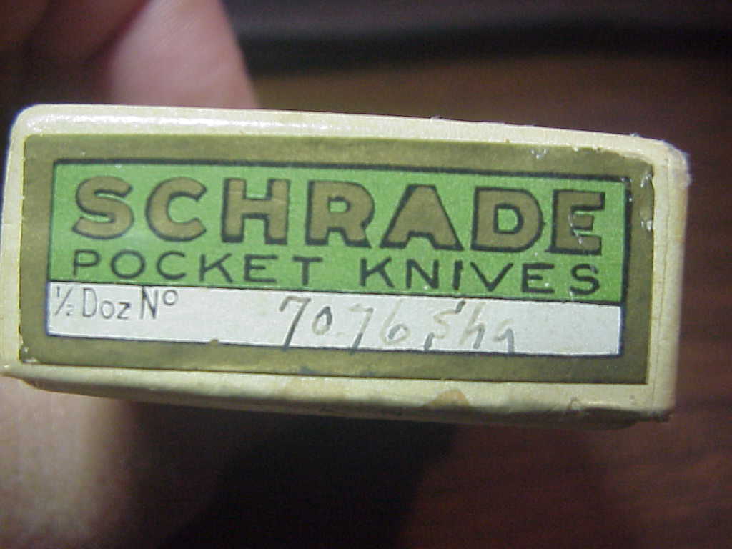 Schrade Cutlery Co Walden NY Knife 7076 sha 1/2 doz 2 piece empty box