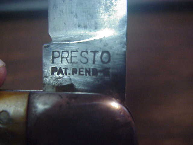 z PRESTO M2 WWII vintage bone handled automatic knife