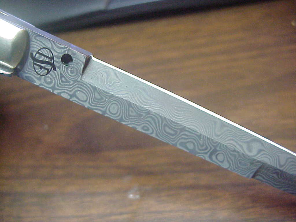 z TSF Frank Beltrame 28cm Italian Picklock Damascus commemorative switchblade knife