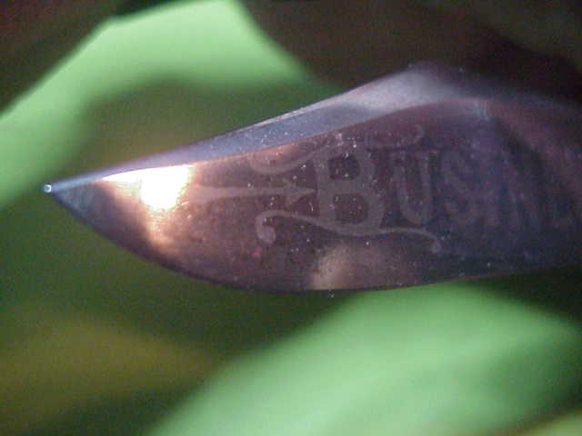 Press Button Knife Co Business model antique automatic knife w Nice ETCH
