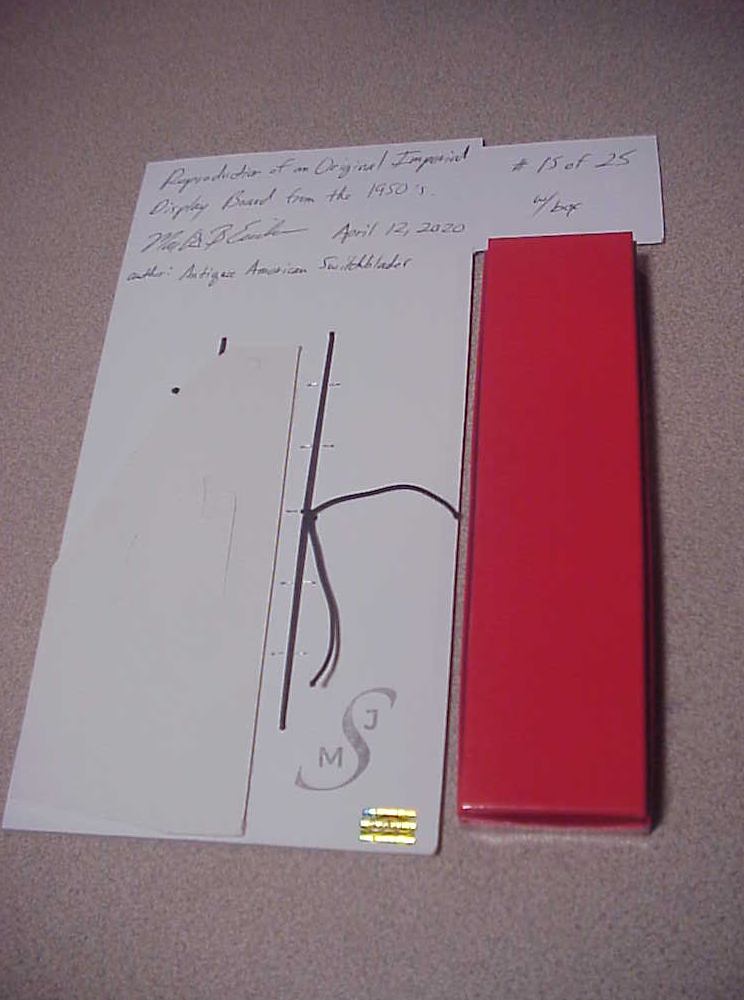 JACK-O-MATIC 1950s Display Card for Imperial toothpick switchblade knives