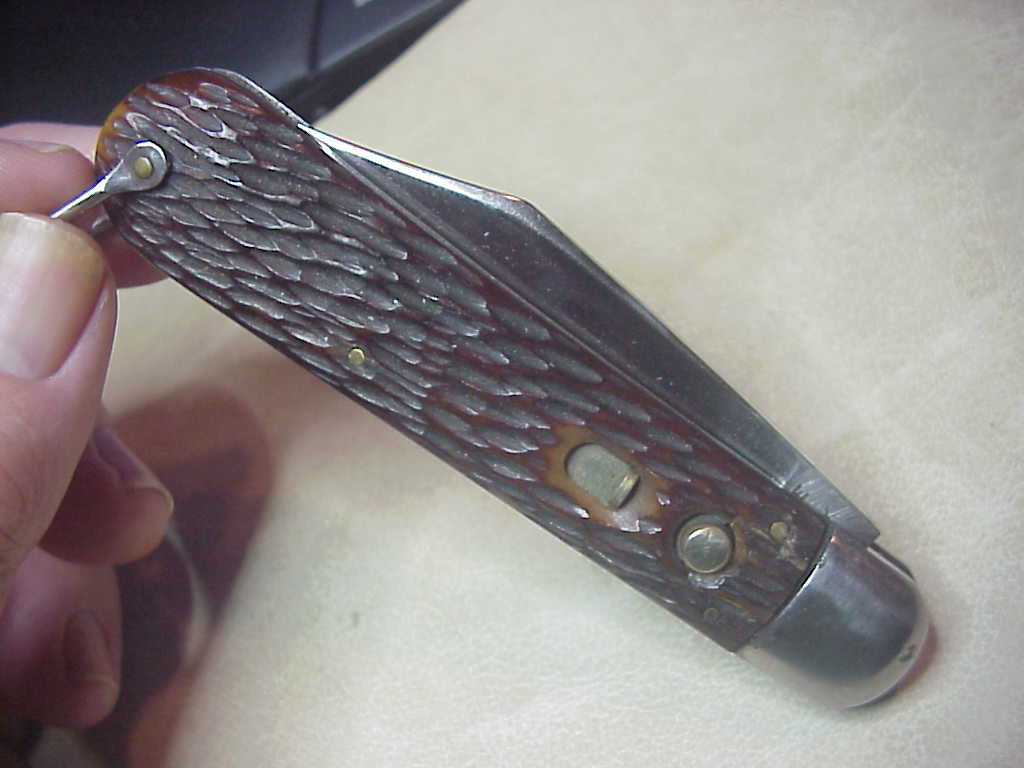 z SCHRADE CUT CO M2 Bone WWII Paratrooper Military issue switchblade knife