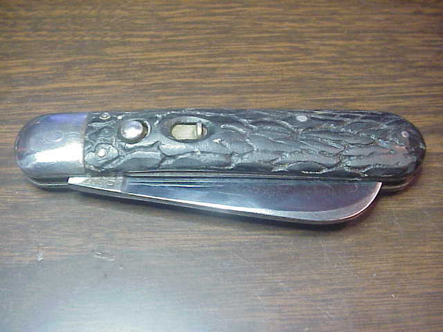PRESTO Hawkbill Black wormgroove Vintage automatic knife