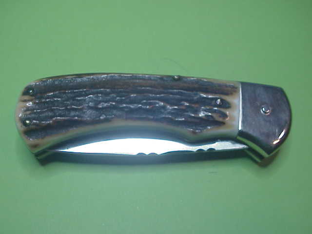 Hubertus 18cm Stag Scale Release hard-to-find German automatic knife