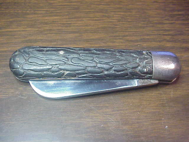 PRESTO Hawkbill Black wormgroove Vintage automatic knife