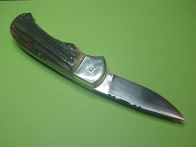 Hubertus 18cm Stag Scale Release hard-to-find German automatic knife