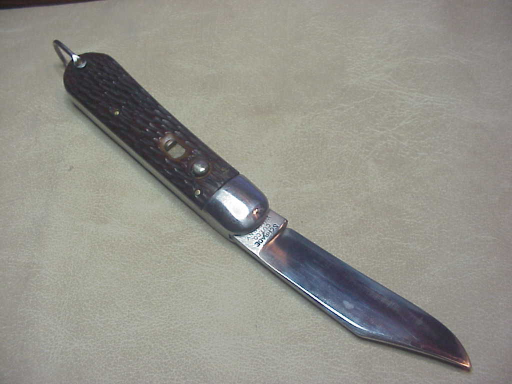 z SCHRADE CUT CO M2 Bone WWII Paratrooper Military issue switchblade knife