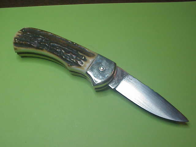 Hubertus 18cm Stag Scale Release hard-to-find German automatic knife