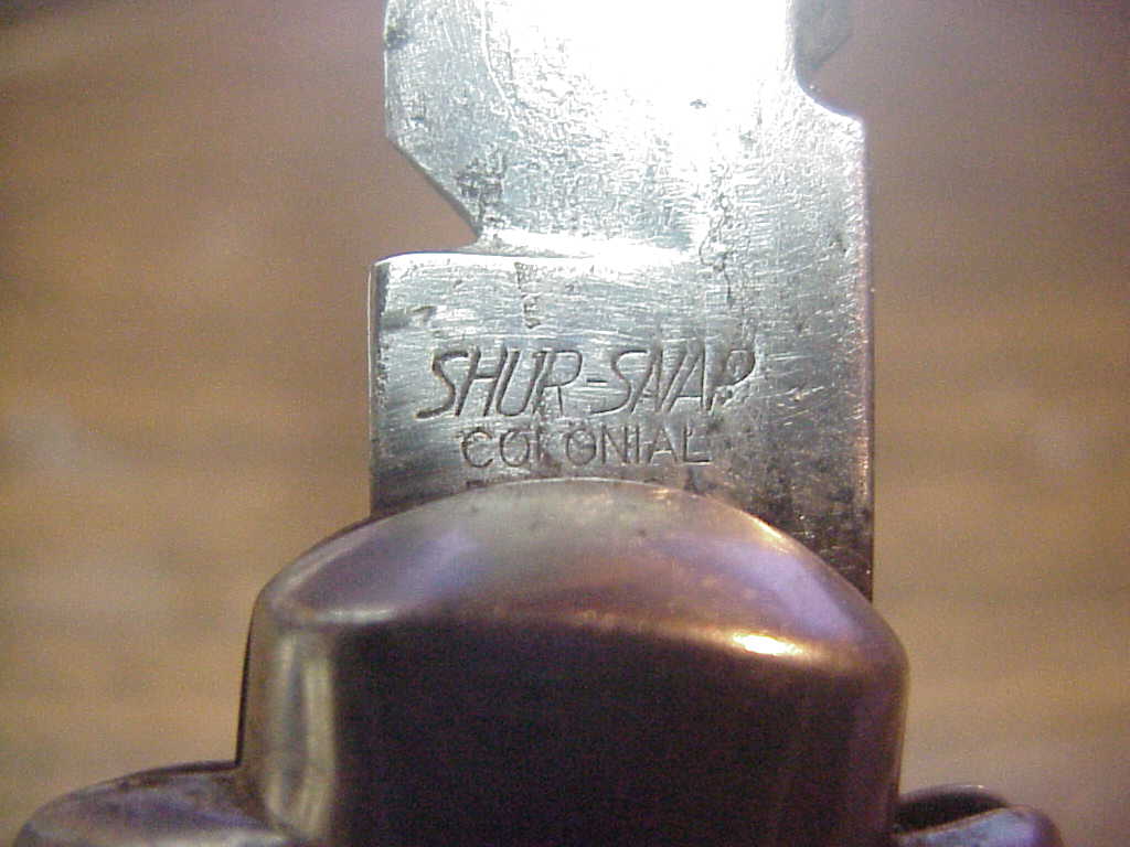 COLONIAL SHUR SNAP JUMBO JACK Rootbeer swirl switchblade knife