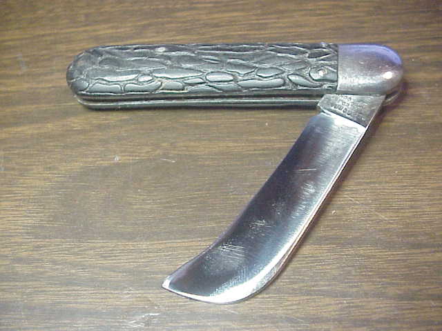 PRESTO Hawkbill Black wormgroove Vintage automatic knife