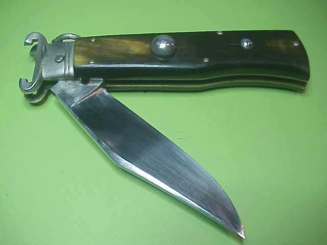 ELIO ITALY INOX 20cm Italian Ring Pull Shellpuller Camper vintage 1950s automatic knife