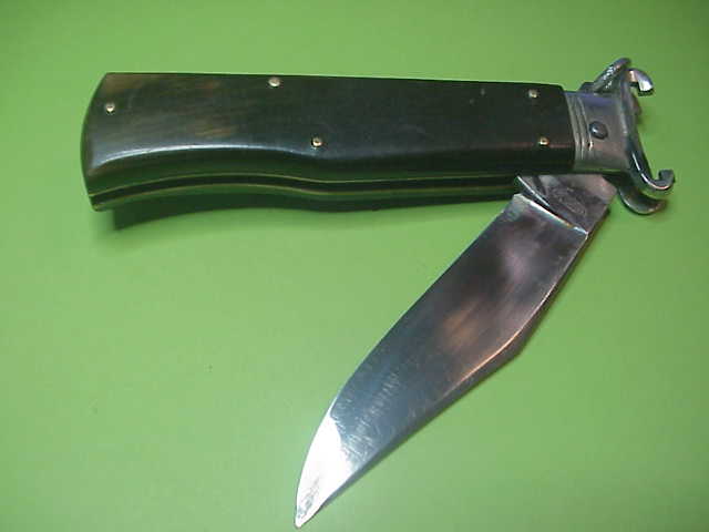 ELIO ITALY INOX 20cm Italian Ring Pull Shellpuller Camper vintage 1950s automatic knife