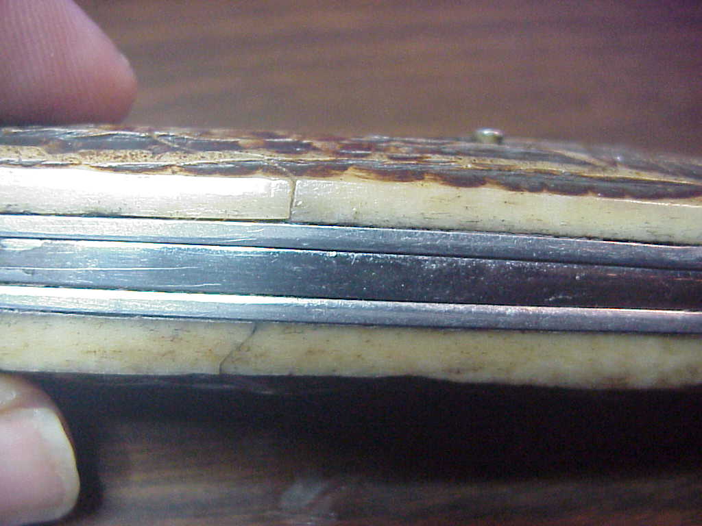 z INOX Vintage 27cm French Stag Large Coffin Knife switchblade
