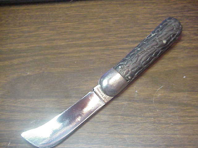 PRESTO Hawkbill Black wormgroove Vintage automatic knife