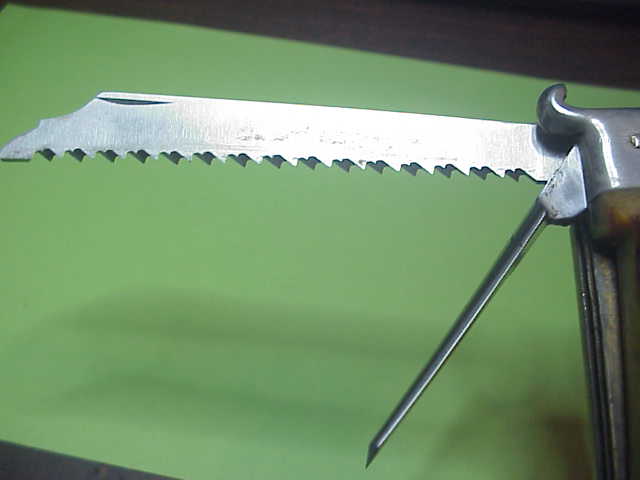 Zoppis 22cm Italian Picklock Stag Shell puller 6 Blade Camper Vintage automatic knife w chain