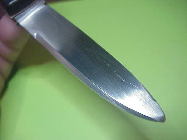 INOX 17cm French Florinox Black checkered Vintage automatic knife