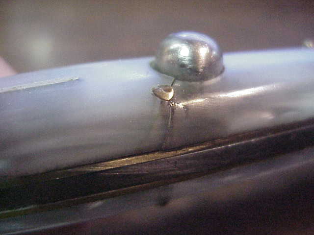 INOX 20cm Italian Birds head Humpback Pearlex vintage automatic knife
