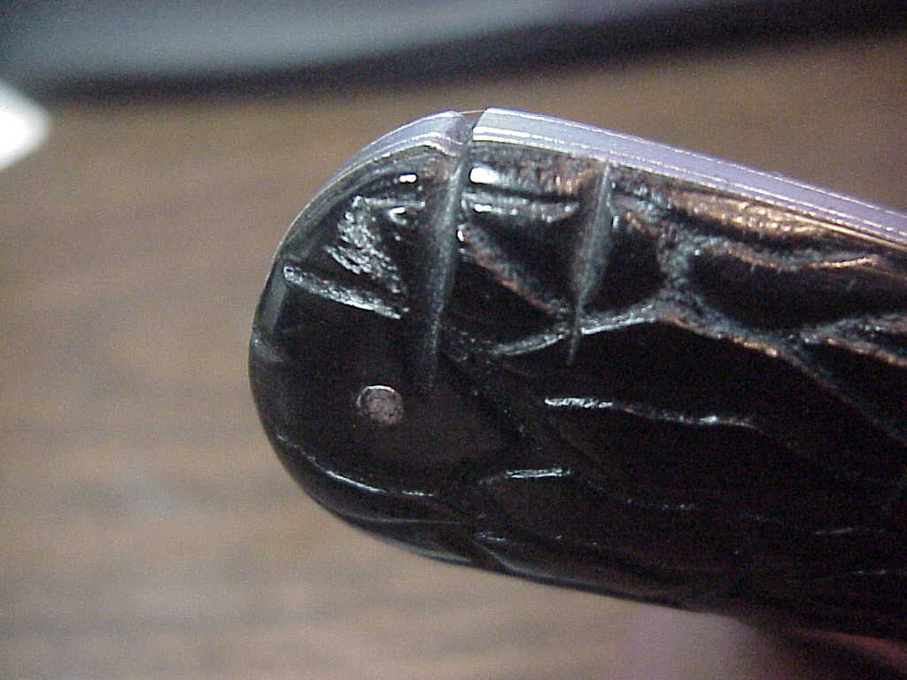 PRESTO Hunter Black Wormgroove scales Vintage Schrade automatic knife