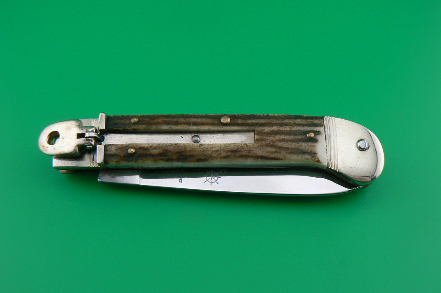 Hubertus SOLINGEN 10cm (closed) German Guardian style Stag automatic knife