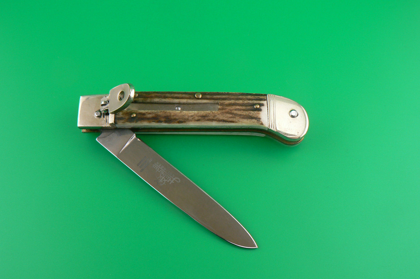 Hubertus SOLINGEN 10cm (closed) German Guardian style Stag automatic knife
