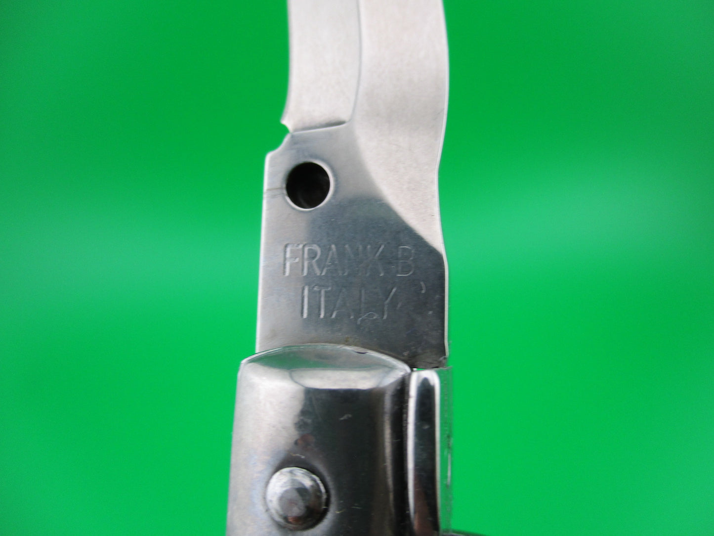 FRANK B ITALY 28cm Italian Stiletto KRIS blade swivel bolster Pearlex automatic knife