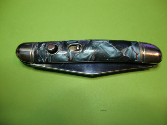 Hammer Brand Imperial Serpentine Utility Jack Blue Pearl celluloid switchblade