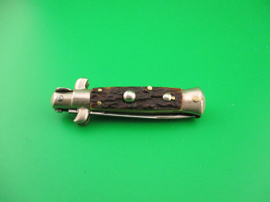 INOXID 12cm Italian Picklock Vintage 1950s Stag automatic knife