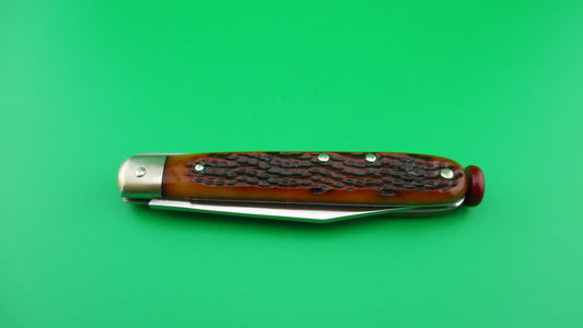 PRESTO FLYING JACK Pullball Bone switchblade knife by William Schrade