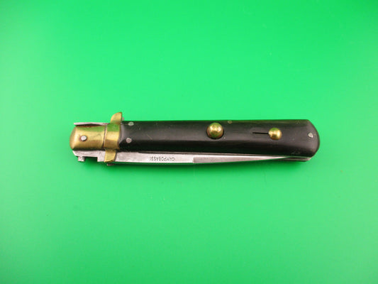 CAMPOBOSSO 22cm Italian Picklock Brass & Horn 1940s vintage automatic knife