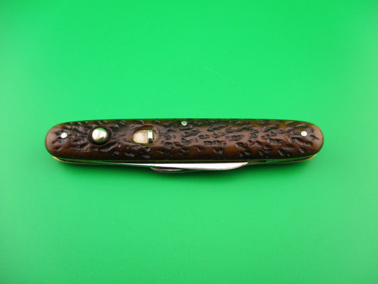 SHAPLEIGH D.E. HDW CO S1ST Medium 3 3/8" double Picked bone automatic knife